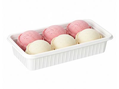 Çilekli & Sade Dondurma (480 gr.)