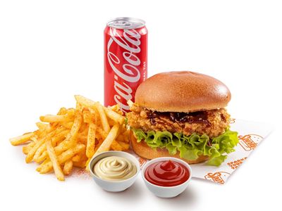 BBQ Crunch Burger Menü