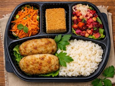 Tavuk Köfte Menü – Pilavlı