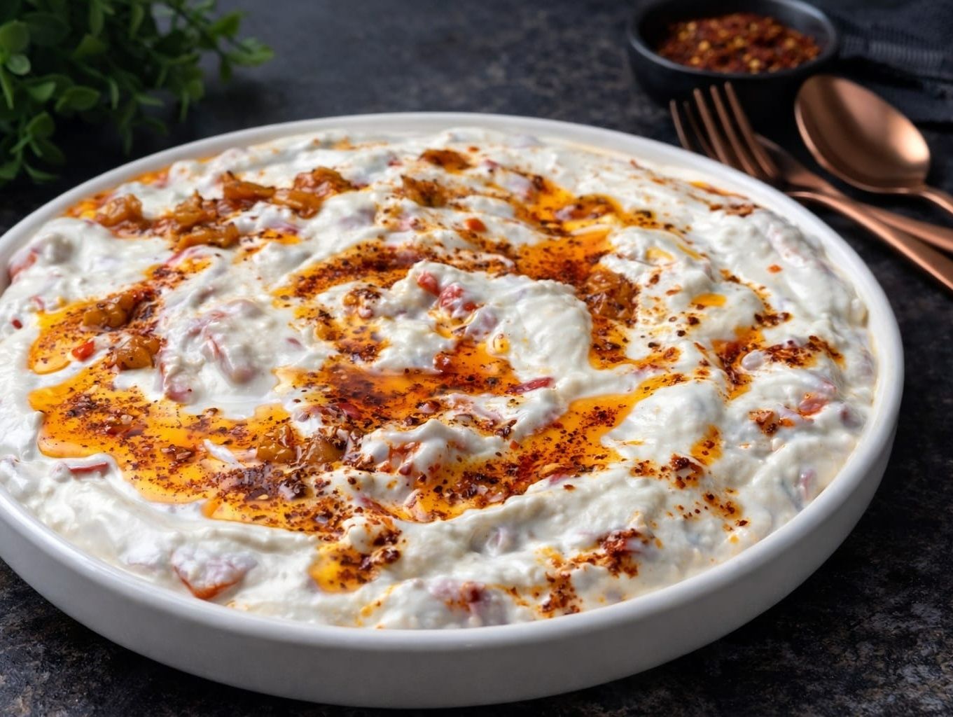 Yoğurtlu Köz Biber Salatası