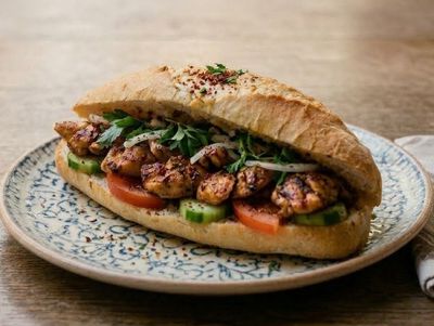 Yarım Ekmek Arası Baharatlı Tavuk