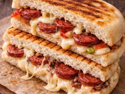 Bazlama Ekmek Arası Karışık Tost