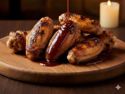 Barbekü Soslu Çıtır Kanat (8 Adet)