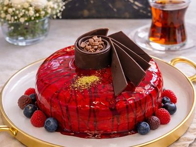 Frambuazlı Çikolatalı Pasta (4-6 Kişilik)