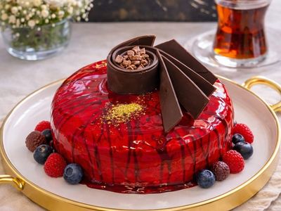 Frambuazlı Çikolatalı Pasta (6-8 Kişilik)