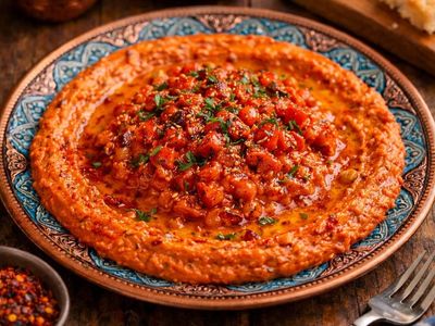 Köz Kırmızıbiberli Humus
