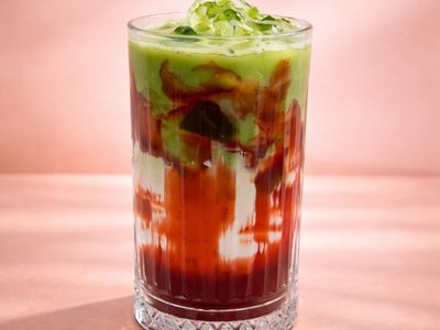 Iced Strawberry Matcha Latte