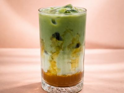 Iced Mango Matcha Latte