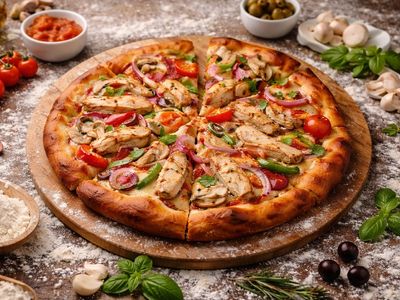 Izgara Tavuklu Pizza