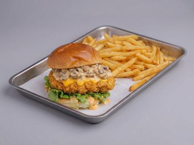 Mushroom Chicken Burger