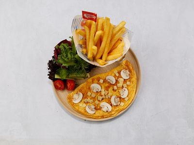 Mantarlı Kaşarlı Omlet