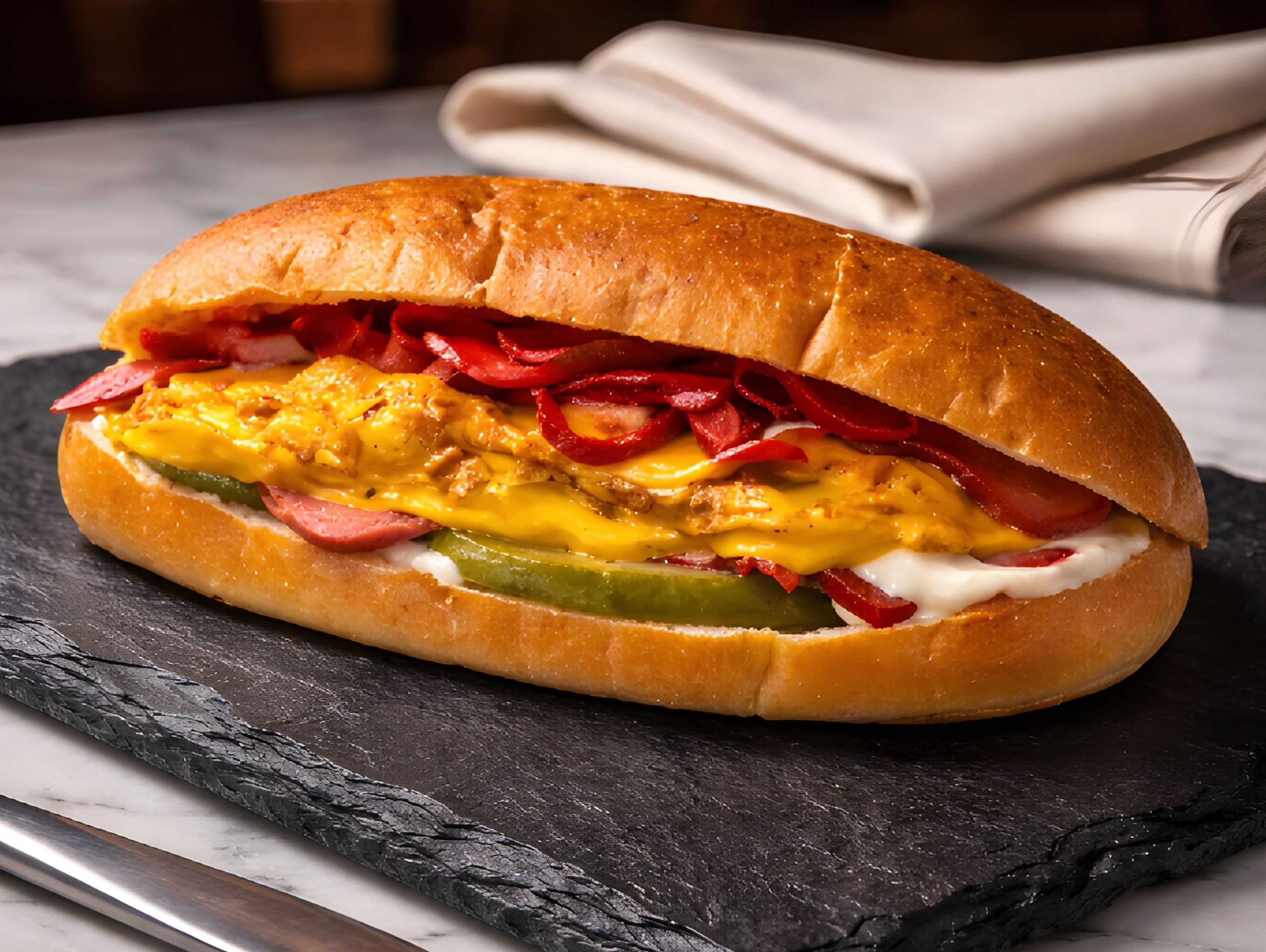 Cheddar Soslu İzmir Kumru Sandviç