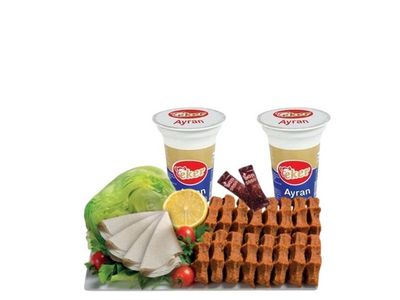 Orta Paket Menü (2 Kişilik) 500 gr. + 2 adet Ayran 17 cl.