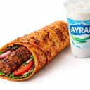 Köfte dürüm ayran menü ürünü