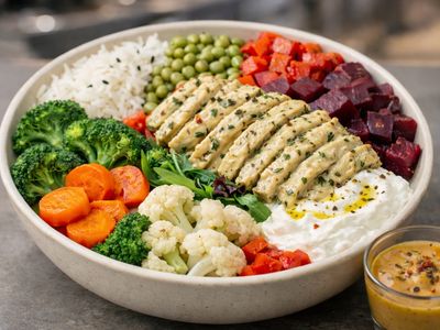 Kremalı Kekikli Tavuklu Bowl