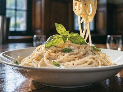 Kremalı Mantarlı Tavuklu Spaghetti