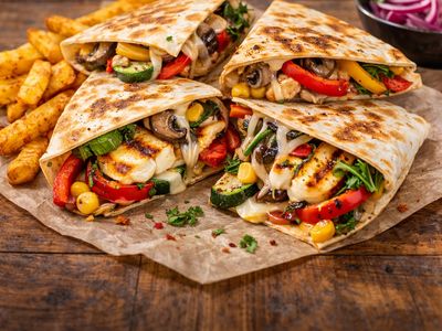 Hellimli Mantarlı Quesadilla