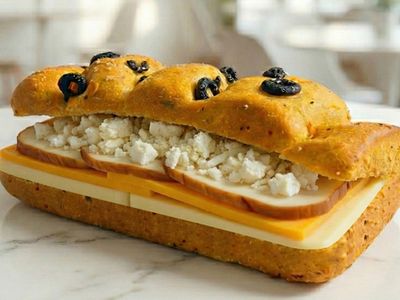 Focaccia Beş Peynirli Sandviç