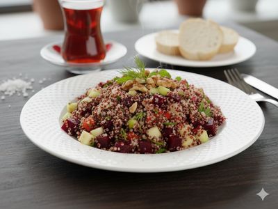 Elmalı Pancarlı Kinoa Salatası