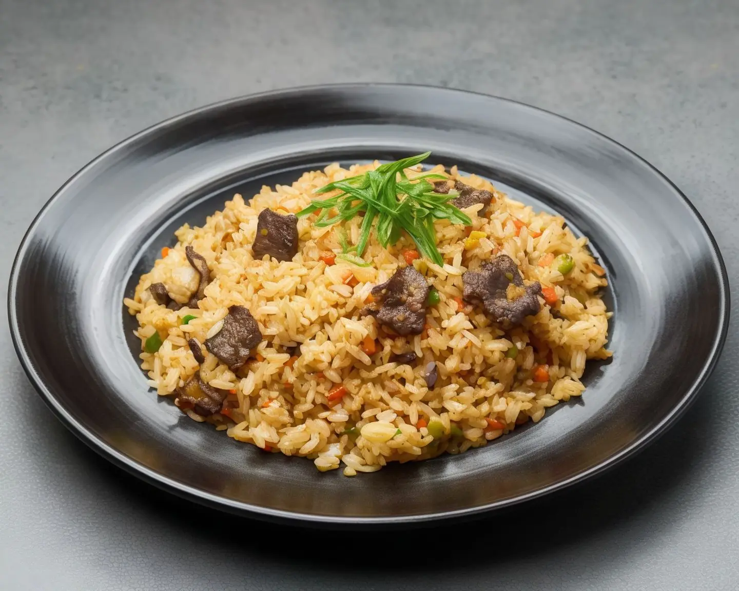 أرز مقلي لحم