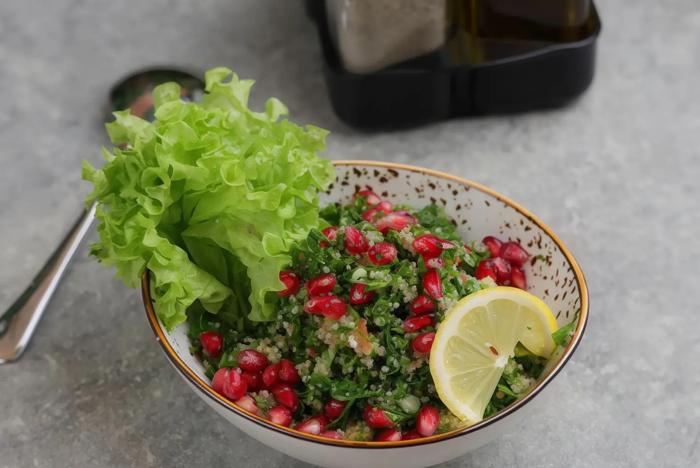 تبولة كينوا مع المنجا