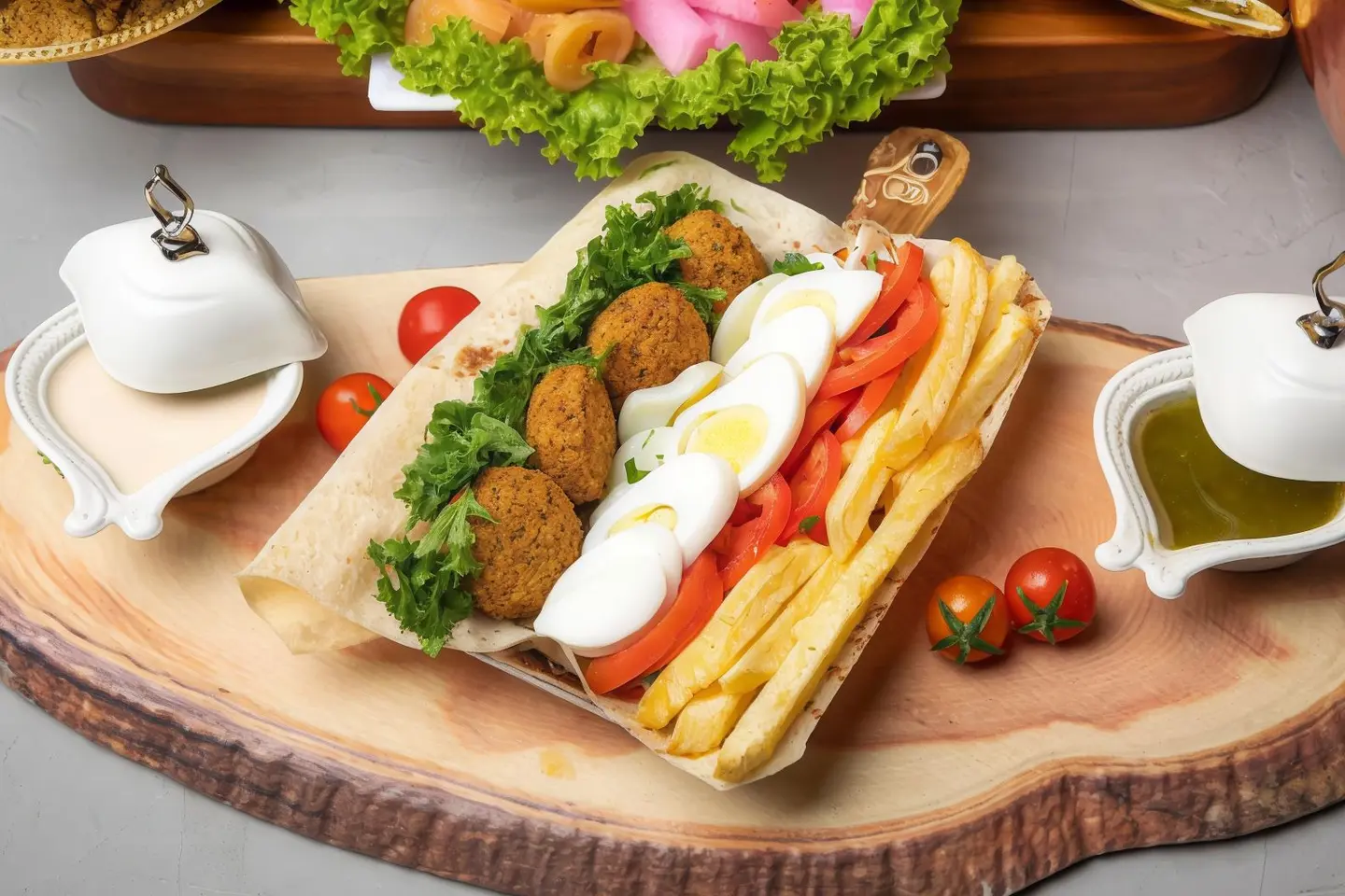 Falafel Mix With Hummos And Cheese