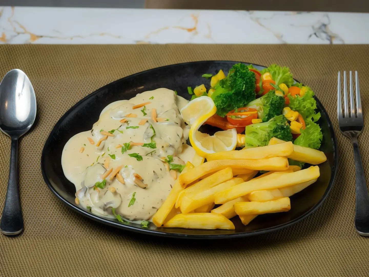 الدجاج مع الفطر