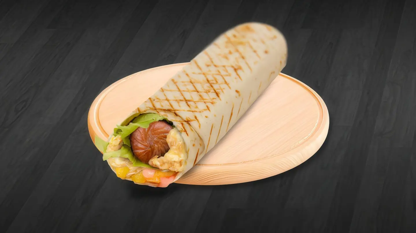 دبل سجق مع دجاج كرسبي