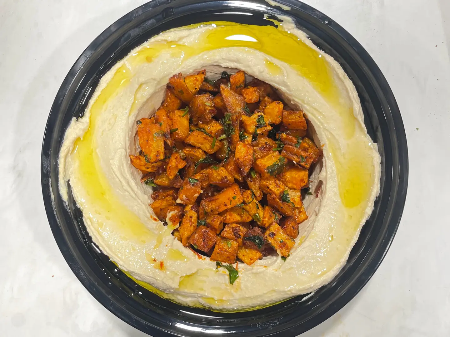Hummus With Spicy Potatoes