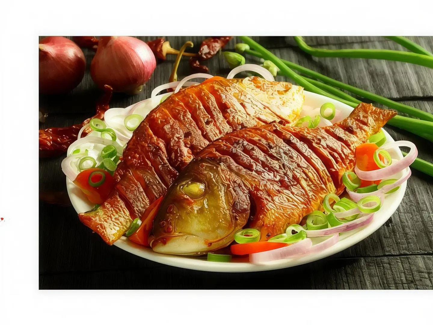 سمك ناشف مقلي بصلصة فلافل حارة قابوس