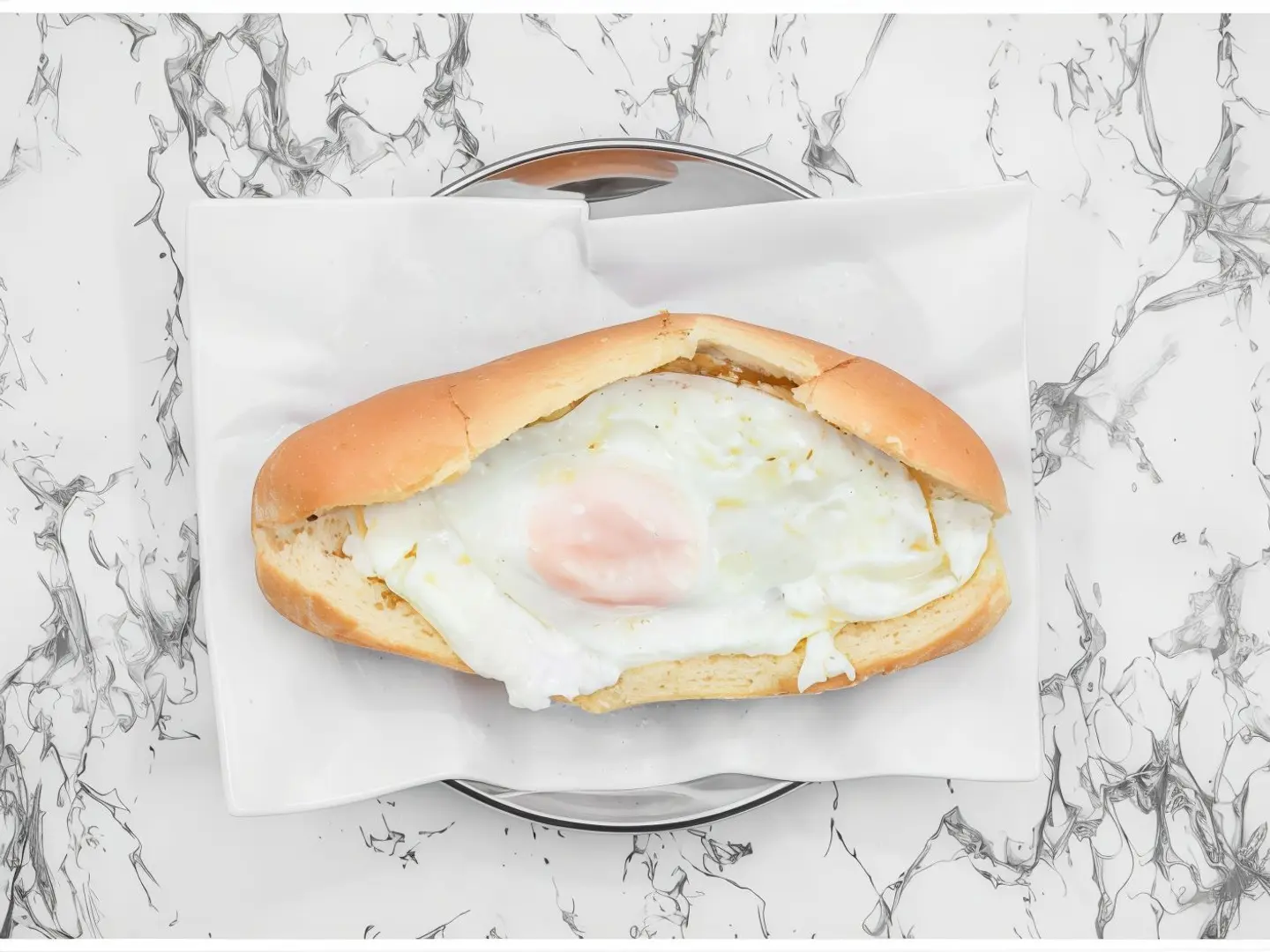 Sunny Side Up Egg Sandwich - Half