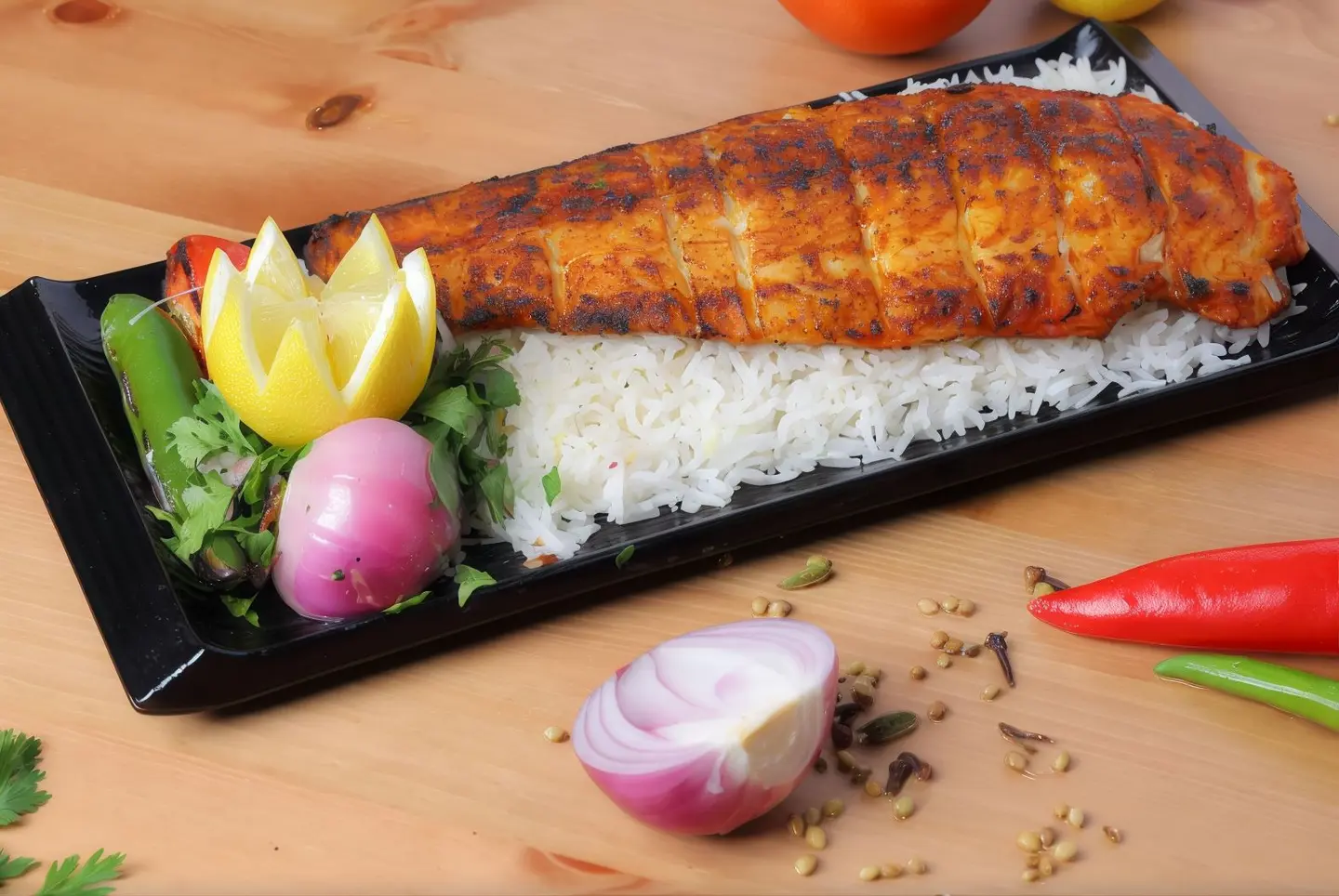 Salmon With Italian Rice