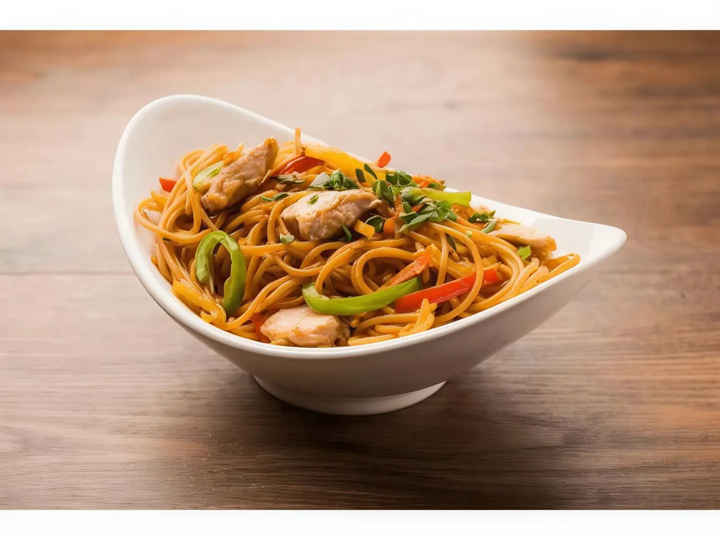 معكرونة مقلية مع اللحم