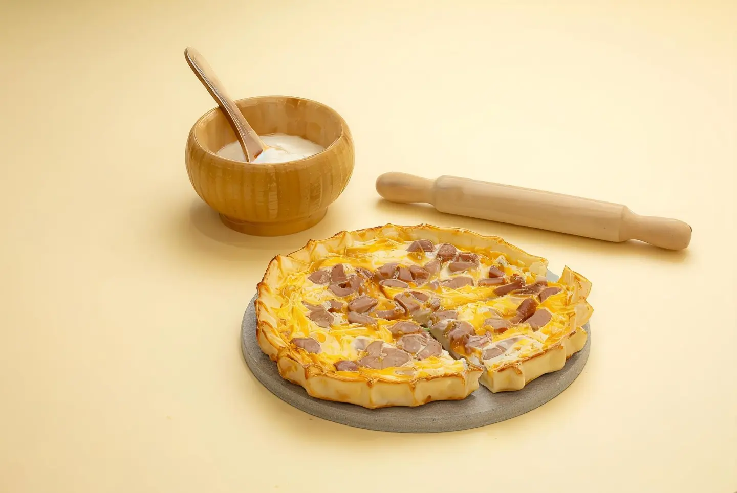 ديك رومي بالجبنة والصوص