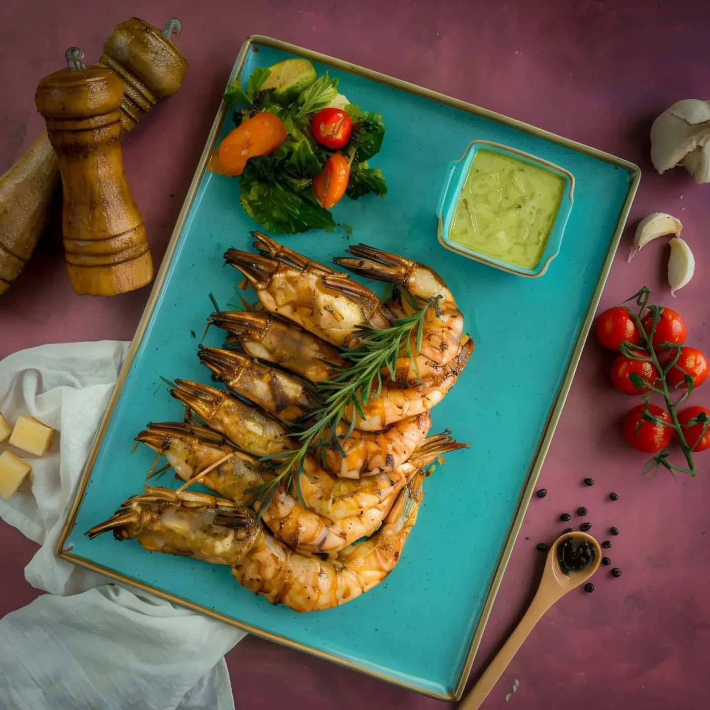 جمبري جامبو (مشوي أو مقلي)