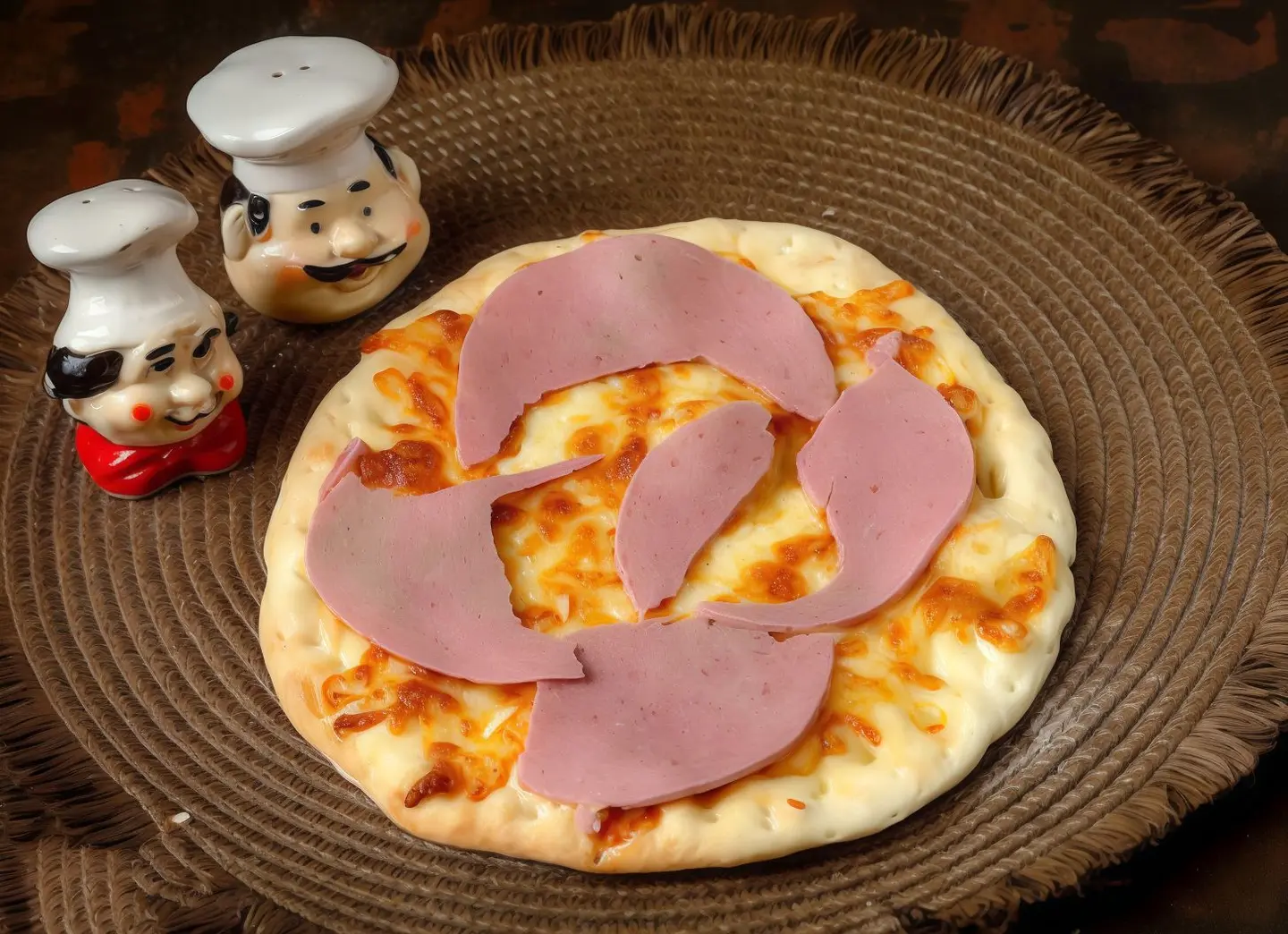 مرتديلا بالجبنة والصوص