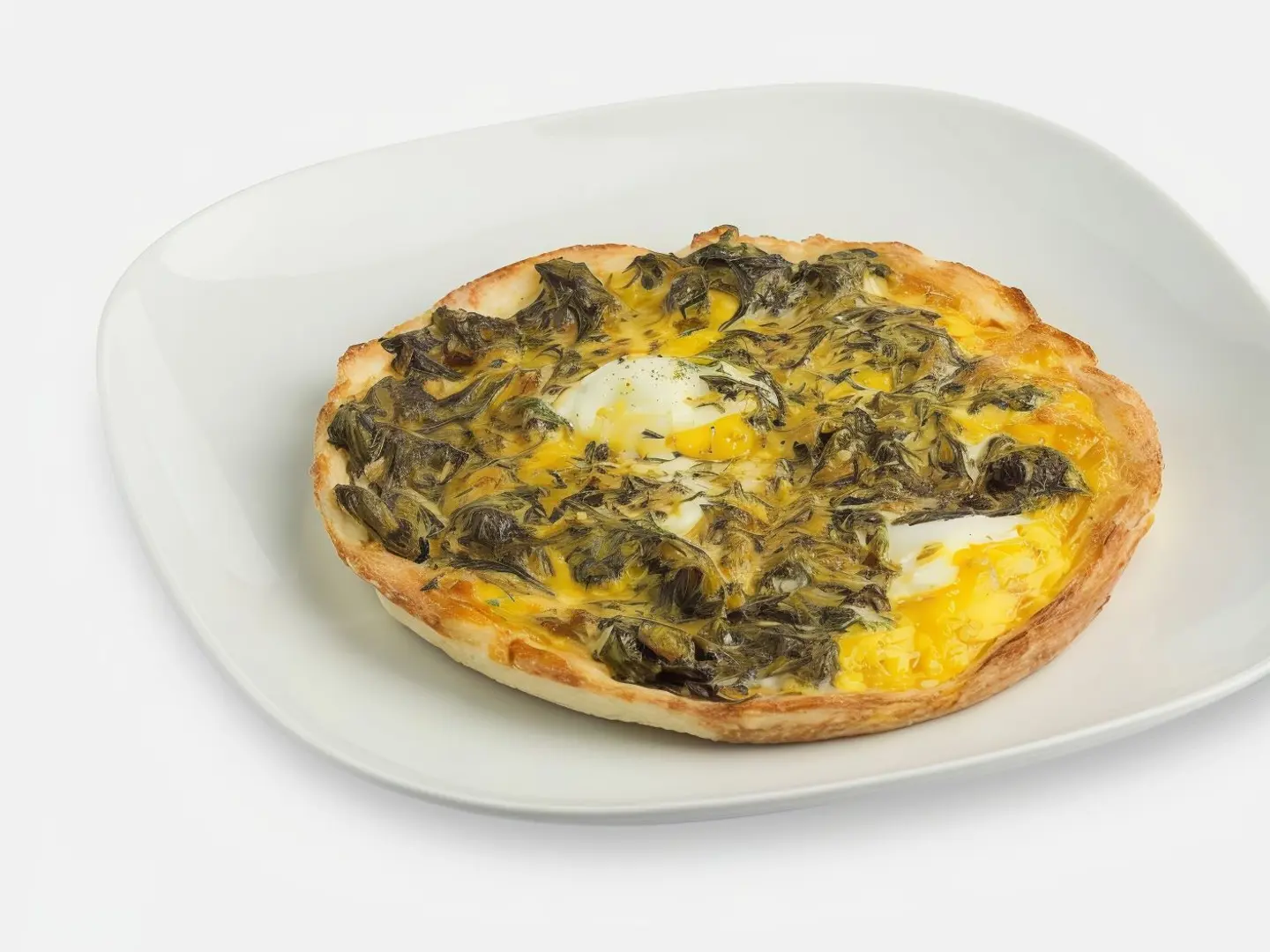 بيض مقلقل بالسبانخ