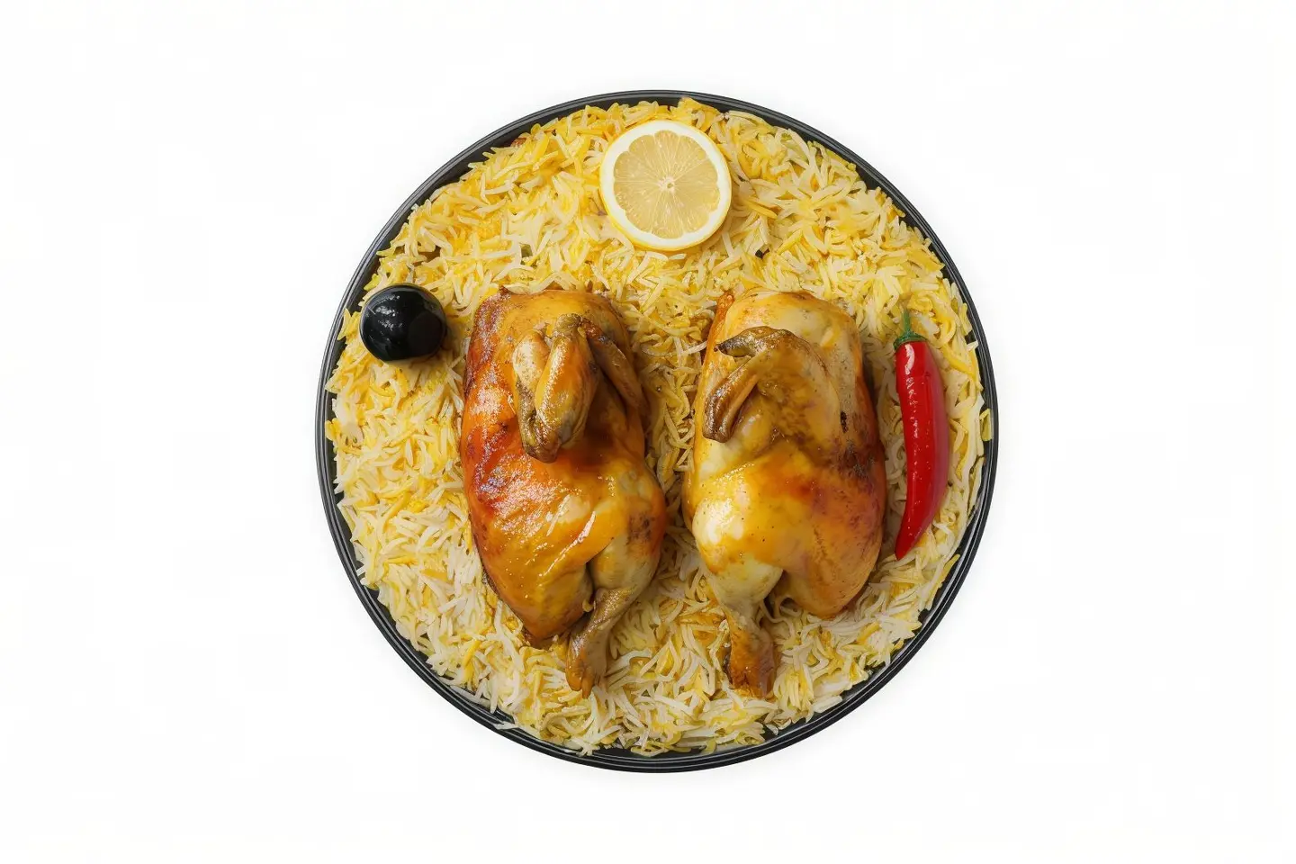 دجاج مندى مع الارز - نصف حبة