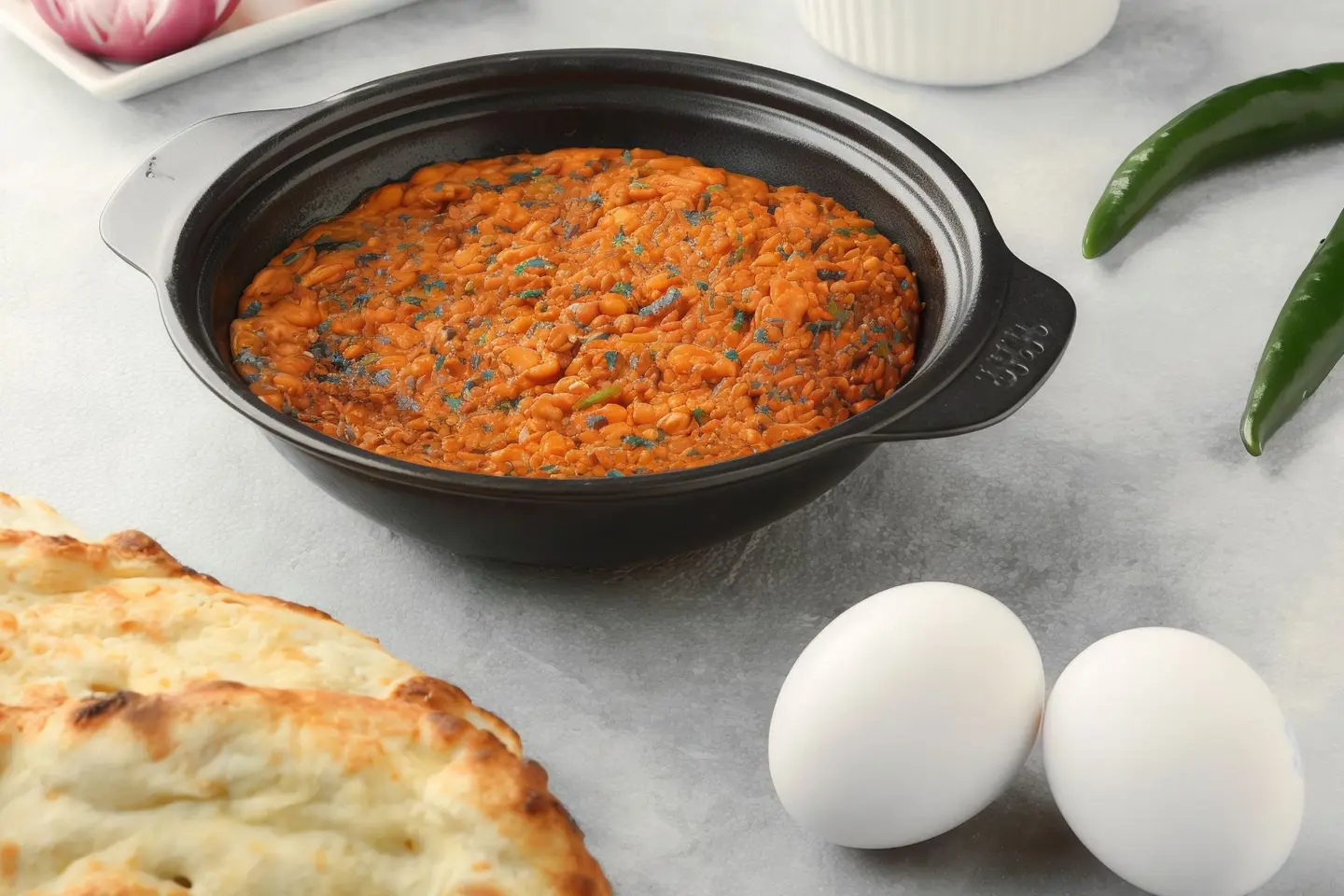 Beans With Egg Plate