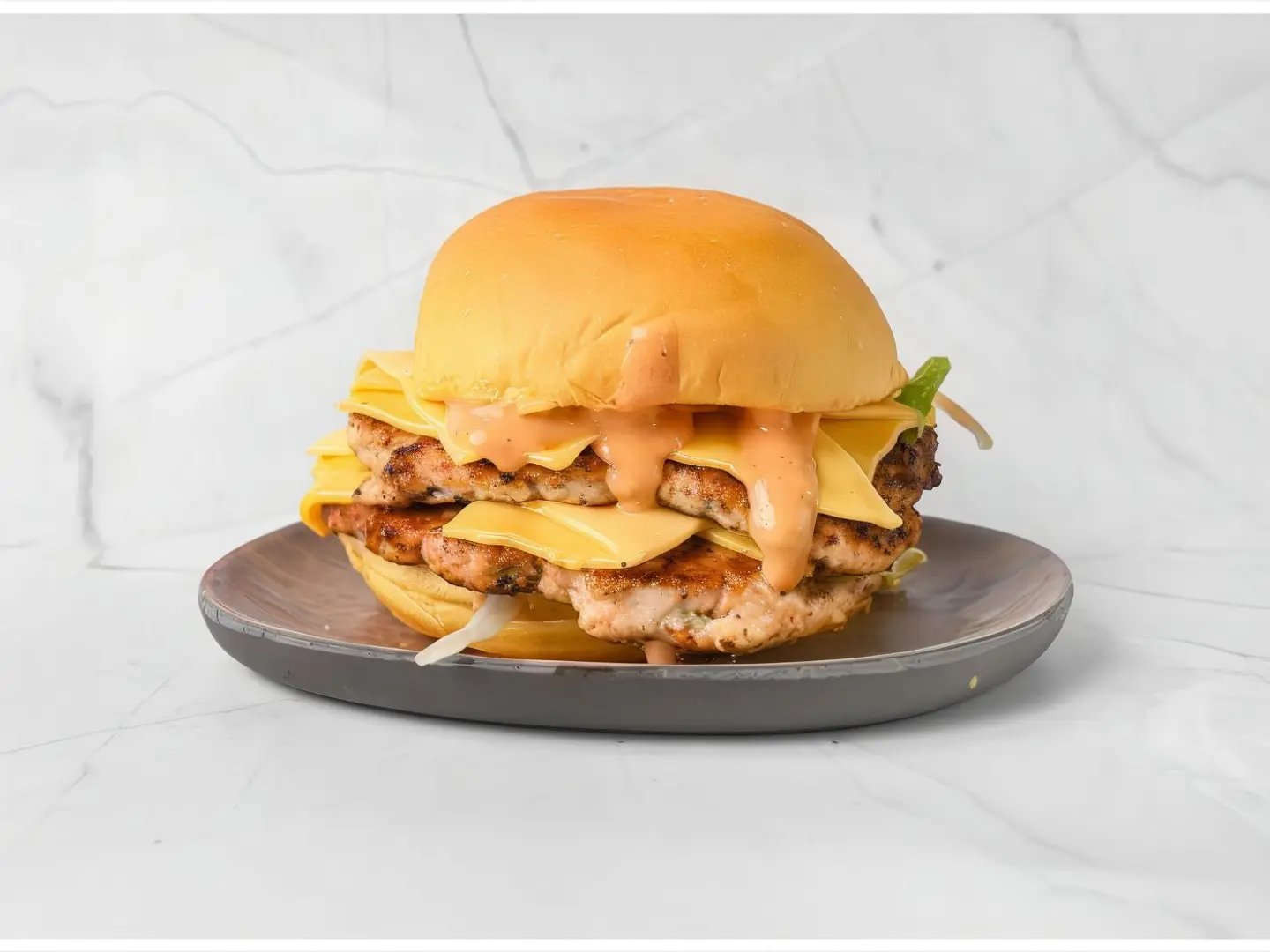 Charcoal Chicken Burger Double