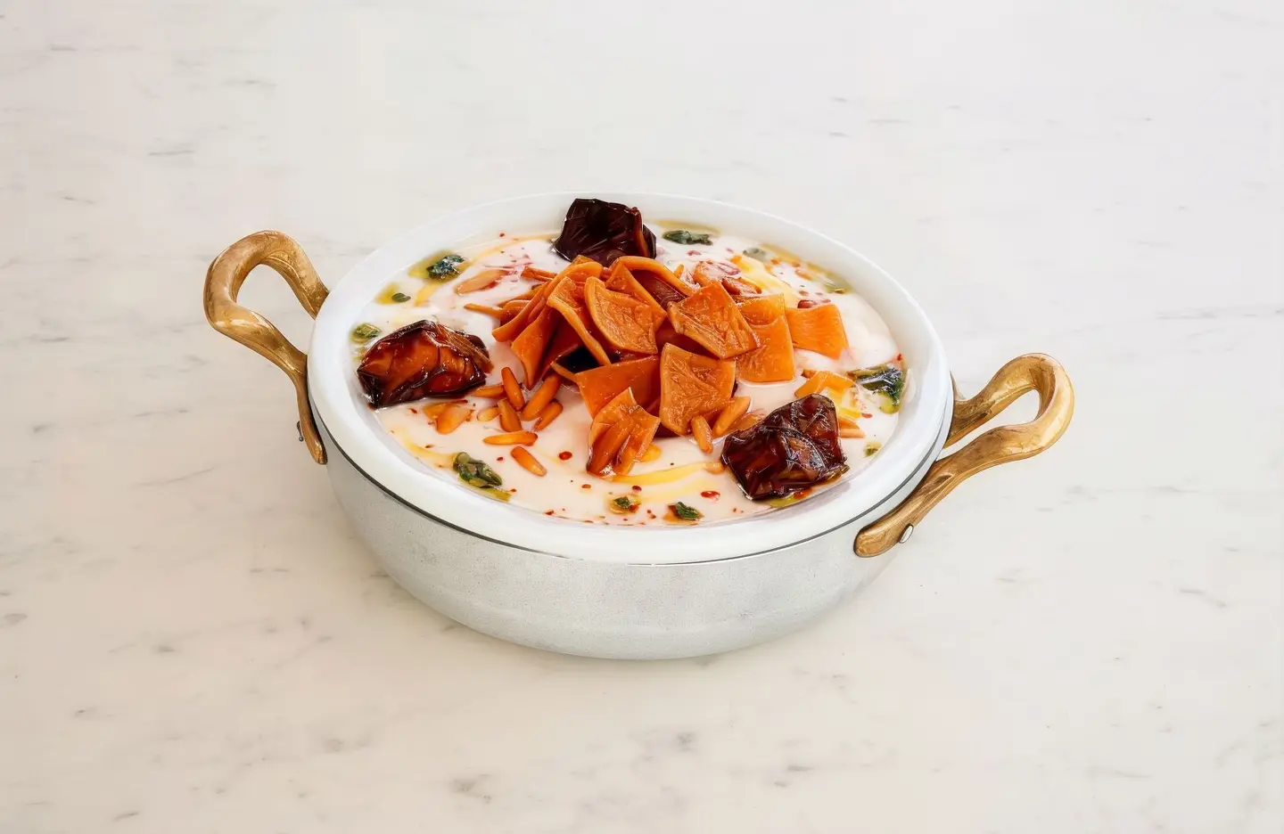 فتة باذنجان باللبن