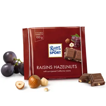 Ritter Sport Raisin & Hazelnuts 100G