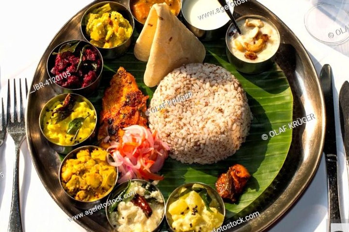 White Rice With Fish Curry