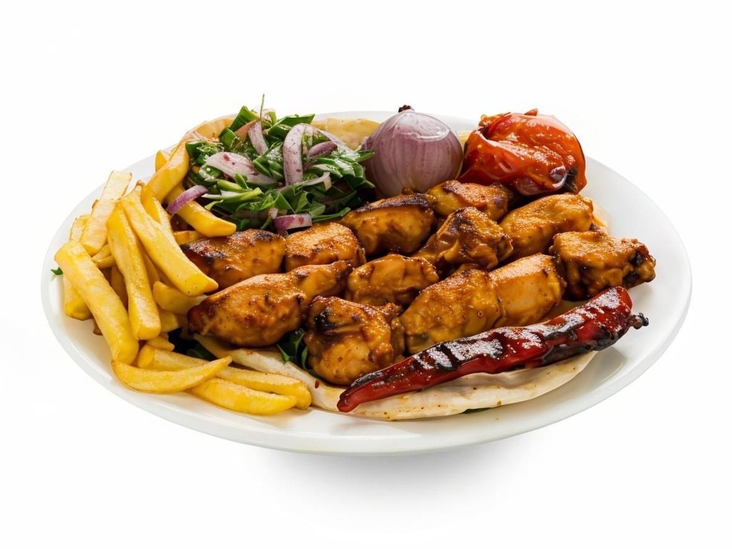 One Serving Of Chicken Kebab