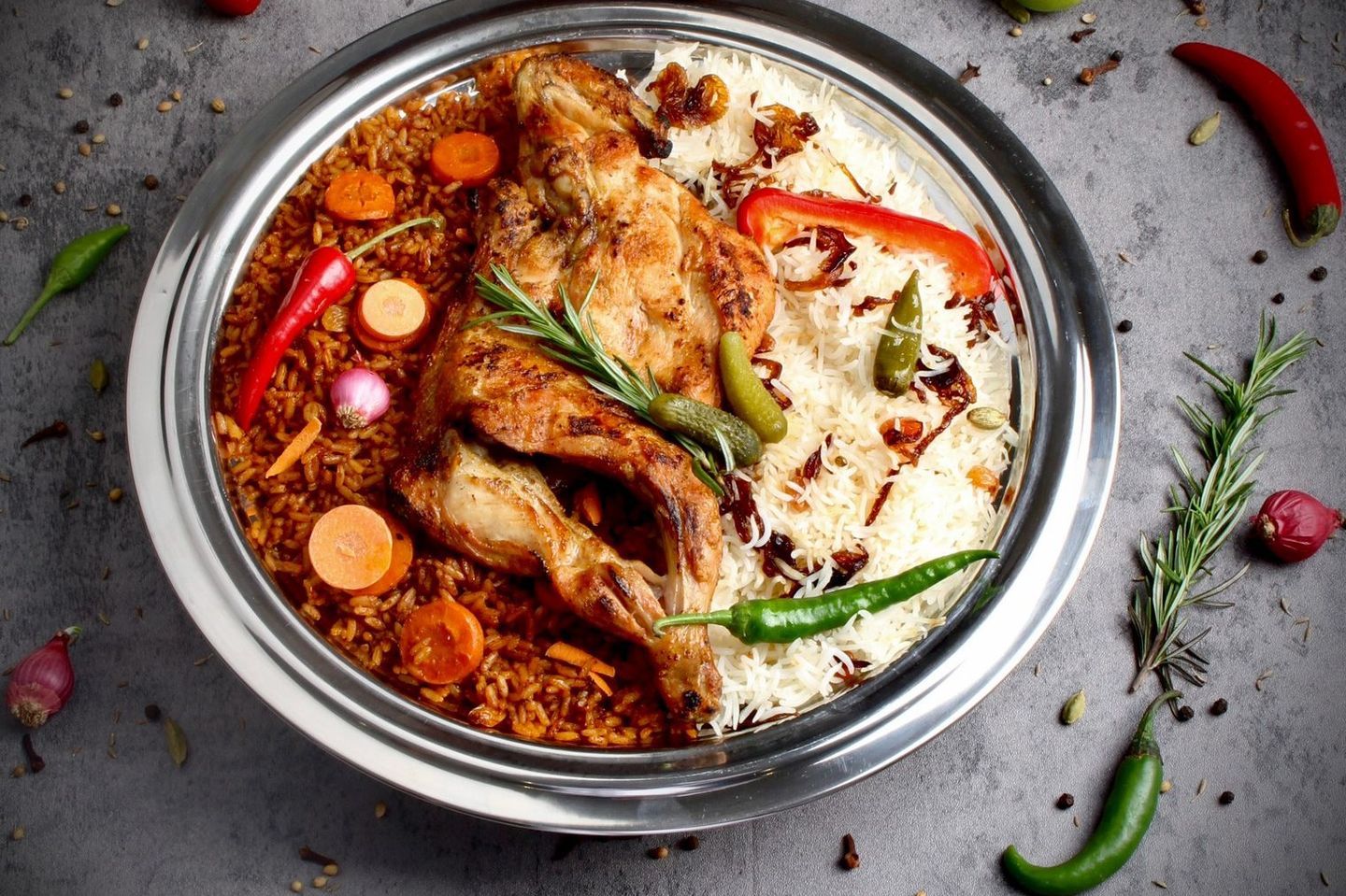 Chicken Mazby With Rice Bashawer