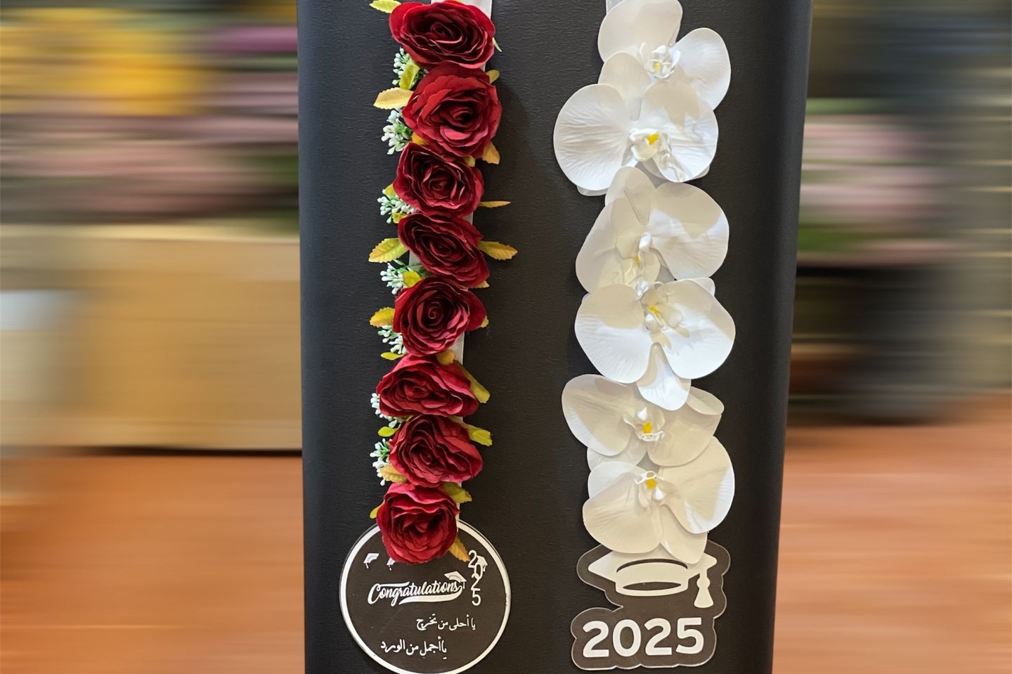 Orchid And Red Rose Necklace