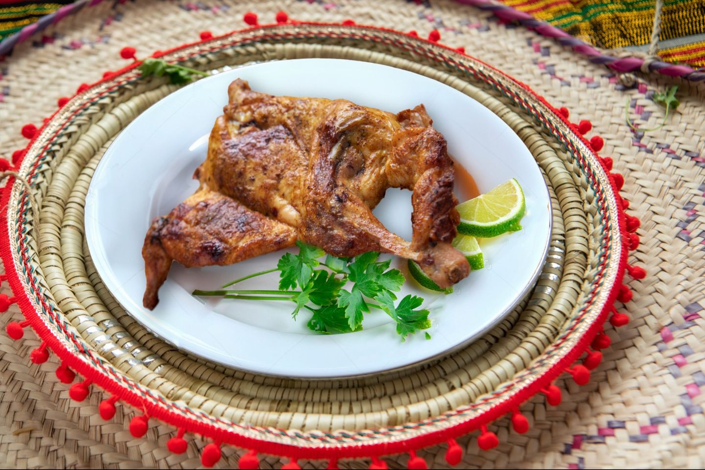 نصف دجاج مظبي سادة