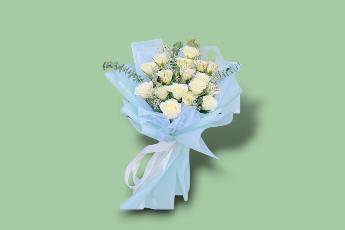 Pure White Roses Bouquet 5