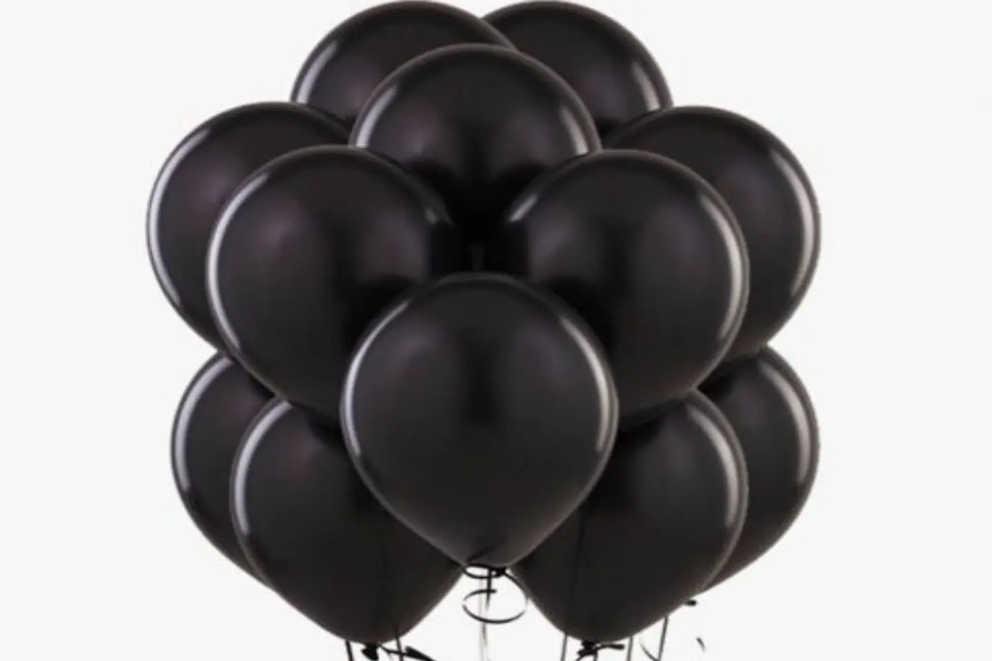 باقة بالونات هيليوم أسود