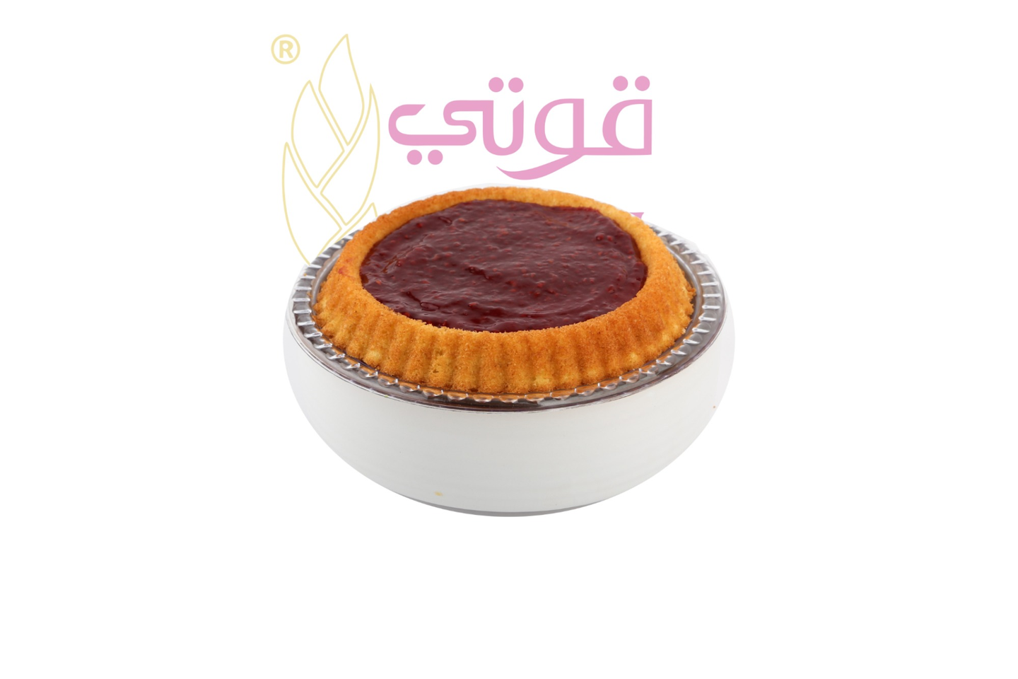 كيك دائري توت احمر